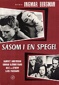 Såsom i en spegel 1961 poster Harriet Andersson Gunnar Björnstrand Max von Sydow Lars Passgård Ingmar Bergman Foto: Sven Nykvist