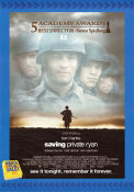 Saving Private Ryan 1998 poster Tom Hanks Tom Sizemore Edward Burns Vin Diesel Ted Danson Matt Damon Steven Spielberg Krig