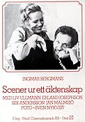 Scener ur ett äktenskap 1973 poster Liv Ullmann Erland Josephson Bibi Andersson Ingmar Bergman Från TV