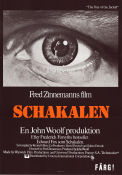 Schakalen 1973 poster Edward Fox Terence Alexander Michel Auclair Frederick Forsyth Fred Zinnemann