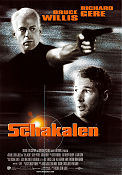 Schakalen 1997 poster Bruce Willis Richard Gere Sidney Poitier Michael Caton-Jones