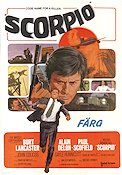 Scorpio 1973 poster Burt Lancaster Alain Delon Paul Scofield Michael Winner Vapen Agenter