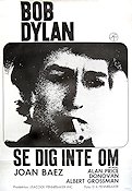 Se dig inte om 1965 poster Bob Dylan Rökning Rock och pop