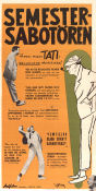 Semestersabotören 1953 poster Nathalie Pascaud Micheline Rolla Jacques Tati Resor