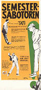 Semestersabotören 1953 poster Nathalie Pascaud Micheline Rolla Jacques Tati Resor