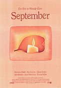 September 1987 poster Elaine Stritch Denholm Elliott Mia Farrow Woody Allen Konstaffischer