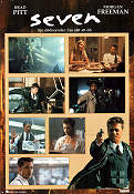 Seven 1995 poster Morgan Freeman Brad Pitt Gwyneth Paltrow Kevin Spacey David Fincher