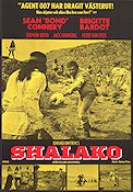 Shalako 1968 poster Sean Connery Brigitte Bardot Stephen Boyd Edward Dmytryk Berg