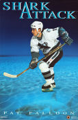 Shark Attack 1992 affisch Pat Falloon Hitta mer: NHL Vintersport