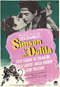 Simson och Delila 1951 poster Hedy Lamarr Victor Mature Cecil B DeMille