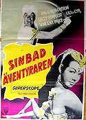 Sinbad äventyraren 1955 poster Lili St Cyr Dale Robertson Svärd och sandal