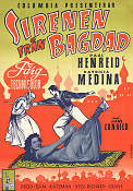 Sirenen från Bagdad 1953 poster Paul Henreid Patricia Medina Hans Conried Richard Quine