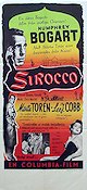 Sirocco 1951 poster Humphrey Bogart Lee J Cobb Märta Torén Curtis Bernhardt Film Noir