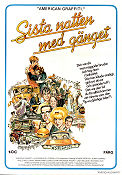 Sista natten med gänget 1973 poster Richard Dreyfuss Ron Howard Harrison Ford Wolfman Jack George Lucas Rock och pop Bilar och racing Kultfilmer