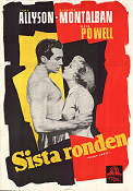 Sista ronden 1950 poster June Allyson Ricardo Montalban Dick Powell John Sturges Boxning