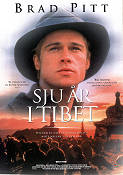 Sju år i Tibet 1997 poster Brad Pitt Jean-Jacques Annaud Asien Religion
