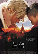 Sju år i Tibet 1997 poster Brad Pitt Jean-Jacques Annaud Asien Religion