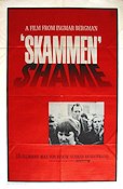 Skammen 1968 poster Liv Ullmann Max von Sydow Max von Sydow Sigge Fürst Ingmar Bergman