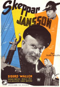Skeppar Jansson 1945 poster Douglas Håge Artur Rolén Dagmar Ebbesen Sigurd Wallén Skärgård
