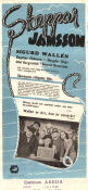 Skeppar Jansson 1945 poster Douglas Håge Artur Rolén Dagmar Ebbesen Sigurd Wallén Skärgård