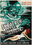 Skräcken i svarta lagunen 1954 poster Richard Carlson Julia Adams