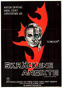 Skräckens ansikte 1959 poster Anton Diffring Christopher Lee Terence Fisher Filmbolag: Hammer Films Affischkonstnär: Gösta Åberg