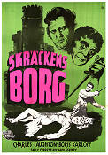 Skräckens borg 1952 poster Charles Laughton Boris Karloff Sally Forrest