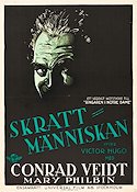 Skrattmänniskan 1928 poster Conrad Veidt Text: Victor Hugo