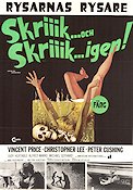 Skriiik och skriiik igen 1970 poster Vincent Price Christopher Lee Peter Cushing Gordon Hessler