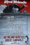 Slå nollan till polisen 1954 poster Ray Milland Grace Kelly Robert Cummings Alfred Hitchcock Poliser