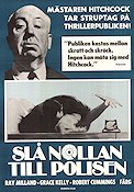 Slå nollan till polisen 1954 poster Ray Milland Grace Kelly Robert Cummings Alfred Hitchcock Poliser