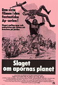 Slaget om apornas planet 1973 poster Roddy McDowall Claude Akins Natalie Trundy J Lee Thompson