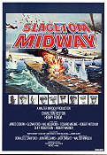 Slaget om Midway 1976 poster Charlton Heston Henry Fonda James Coburn Glenn Ford Jack Smight Skepp och båtar Krig