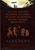 Sleepers 1996 poster Kevin Bacon Robert De Niro Dustin Hoffman Brad Pitt Barry Levinson