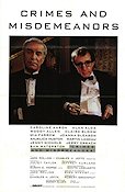 Små och stora brott 1989 poster Alan Alda Woody Allen