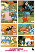 Smurferna och den fiffige trollkarlen 1981 lobbykort Smurferna Smurfs Ray Patterson Filmbolag: Hanna-Barbera Animerat Från serier