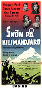 Snön på Kilimandjaro 1952 poster Gregory Peck Henry King