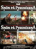 Snön på Pyreneerna 1992 poster Yves Montand Olivier Martinez Sekkou Sall Jean-Jacques Beineix Berg