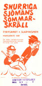 Snurriga sjömäns sommarskräll 1930 poster Fy og Bi Carl Schenström Harald Madsen Marguerite Viby Lau Lauritzen Danmark