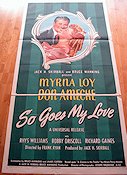 So Goes My Love 1946 poster Myrna Loy Don Ameche