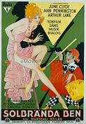 Solbrända ben 1929 poster June Clyde