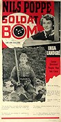 Soldat Bom 1948 poster Nils Poppe Inga Landgré Gunnar Björnstrand Lars-Eric Kjellgren
