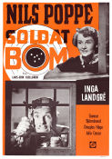 Soldat Bom 1948 poster Nils Poppe Inga Landgré Gunnar Björnstrand Lars-Eric Kjellgren
