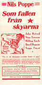 Som fallen från skyarna 1943 poster Nils Poppe John-Lennart Linder