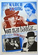 Som man bäddar 1944 poster Fredric March Loretta Young Robert Benchley Telefoner Eric Rohman art