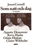 Som natt och dag 1969 poster Agneta Ekmanner Gösta Ekman Claire Wikholm Jonas Cornell