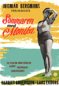Sommaren med Monika 1953 poster Harriet Andersson Lars Ekborg Dagmar Ebbesen Ingmar Bergman Affischkonstnär: Ranke Sandgren Strand Skärgård