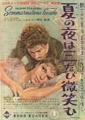 Sommarnattens leende 1956 poster Gunnar Björnstrand Ulla Jacobsson Harriet Andersson Eva Dahlbeck Ingmar Bergman