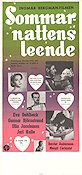 Sommarnattens leende 1956 poster Gunnar Björnstrand Ulla Jacobsson Harriet Andersson Eva Dahlbeck Ingmar Bergman