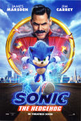 Sonic the Hedgehog 2020 poster Ben Schwartz James Marsden Jim Carrey Jeff Fowler Animerat